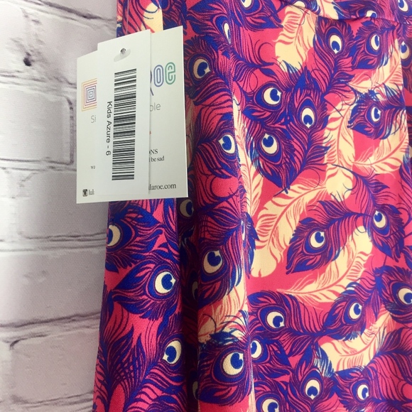 SOFT Feather print circle skirt in vibrant colors - Picture 6 of 8